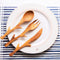 Olive Wood Flatware Set, Fork, Spoon and Knife